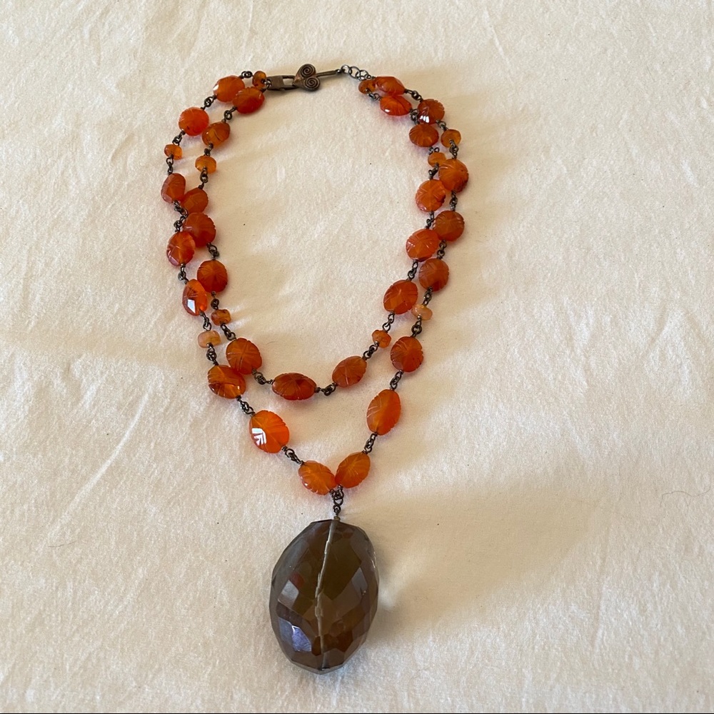 Smokey Quartz Double-Strand Necklace